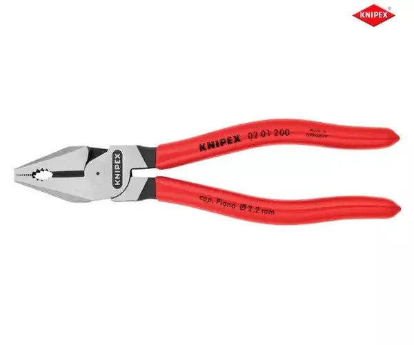 Knipex High Leverage Combination Pliers PVC Grip 200mm (8in) - Image 3