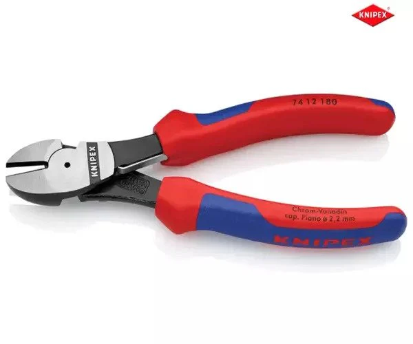 Knipex High Leverage Diagonal Cutters Multi-Component Grip with Spring 180mm - Image 2
