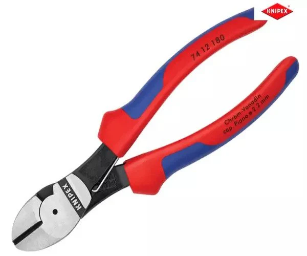 Knipex High Leverage Diagonal Cutters Multi-Component Grip with Spring 180mm - Image 3