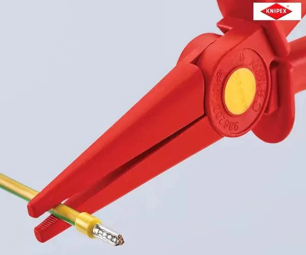 Knipex Long Nose Plastic Insulated Pliers 220mm - Image 6