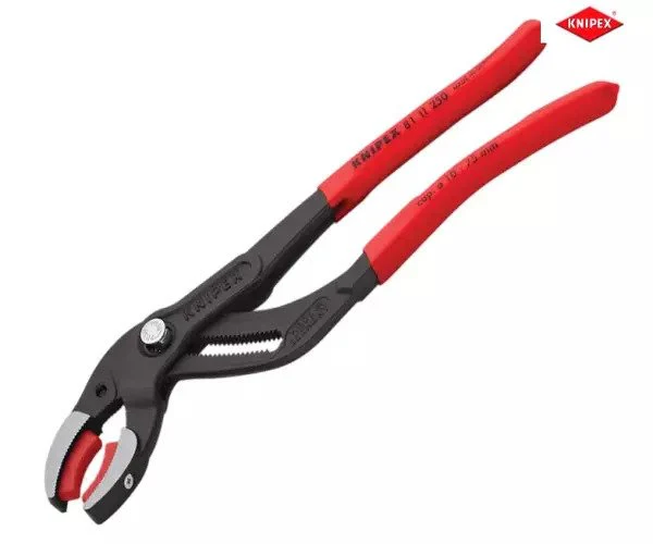 Knipex Plastic Pipe Grip Pliers Plastic Jaws Black 250mm