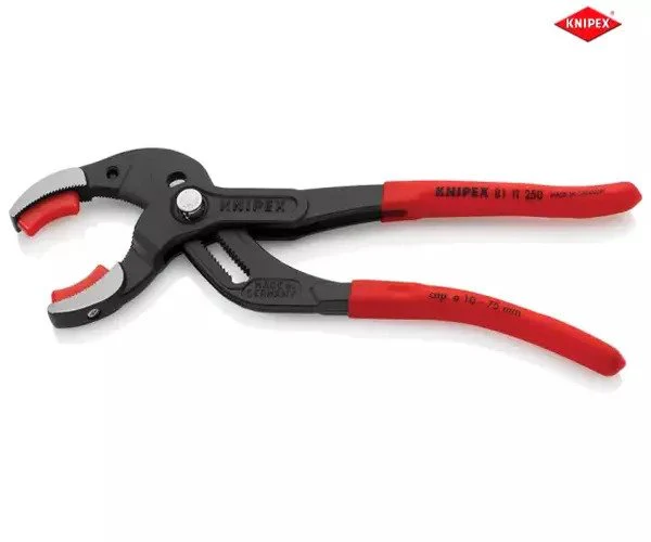 Knipex Plastic Pipe Grip Pliers Plastic Jaws Black 250mm - Image 2