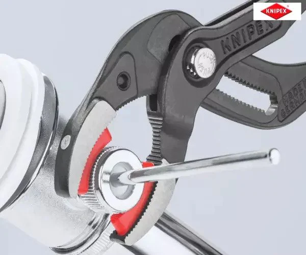 Knipex Plastic Pipe Grip Pliers Plastic Jaws Black 250mm - Image 4