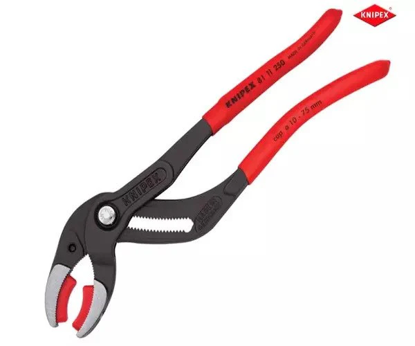 Knipex Plastic Pipe Grip Pliers Plastic Jaws Black 250mm - Image 6