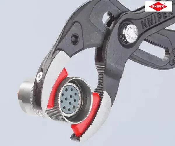 Knipex Plastic Pipe Grip Pliers Plastic Jaws Black 250mm - Image 8