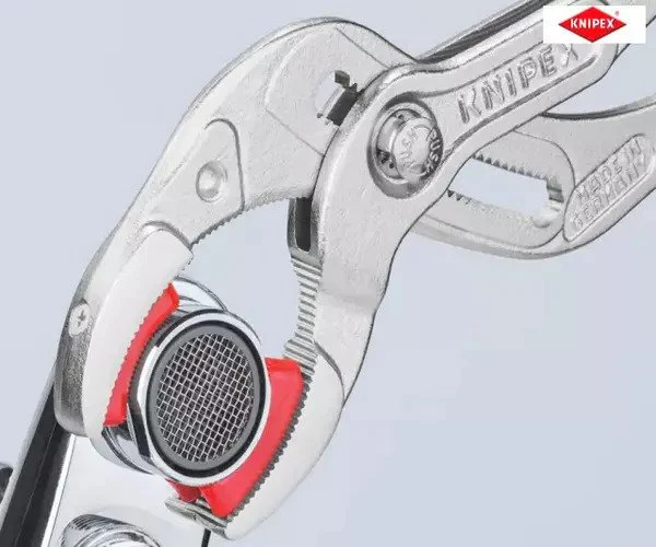 Knipex Plastic Pipe Grip Pliers Plastic Jaws Chrome 250mm - 75mm Capacity - Image 4