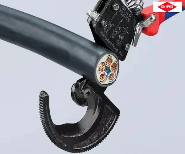 Knipex Ratchet Action Cable Shears Multi-Component Grip 250mm - Image 5
