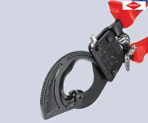 Knipex Ratchet Action Cable Shears Multi-Component Grip 250mm - Image 9