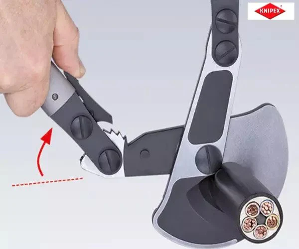 Knipex Ratchet Cable Cutters with Telescopic Handles 570-770mm - Image 2