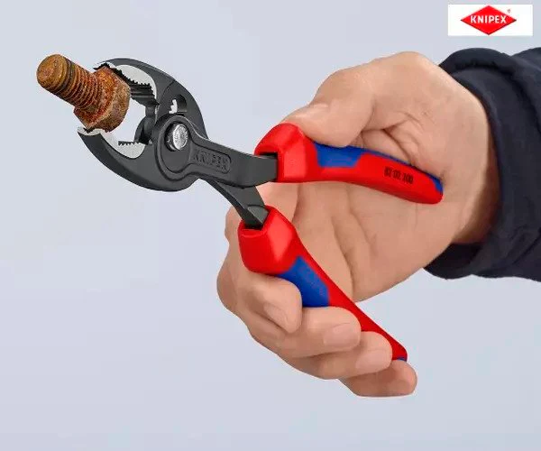 Knipex TwinGrip Slip Joint Pliers Multi-Component Grip 200mm - Image 3