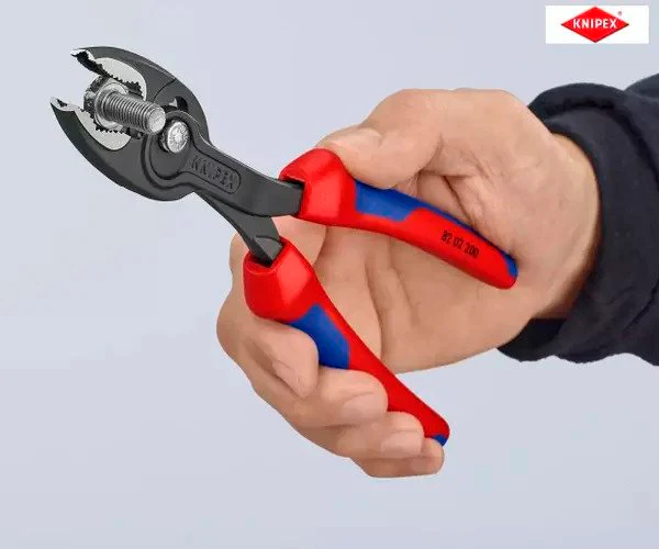 Knipex TwinGrip Slip Joint Pliers Multi-Component Grip 200mm - Image 4