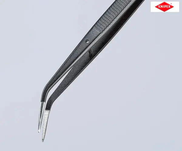 Knipex Universal Bent Nose Tweezers 155mm - Image 4