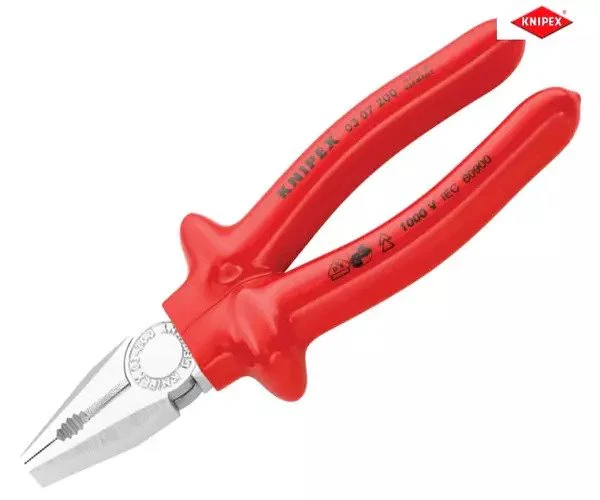 Knipex VDE Combination Pliers Dipped Handles 200mm