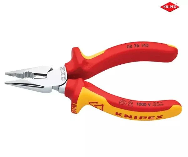 Knipex VDE High Leverage Needle Nose Pliers 145mm - Image 2