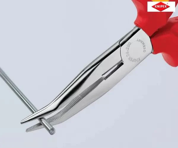 Knipex VDE Long Bent Snipe Nose Side Cutting Pliers 200mm - Image 3