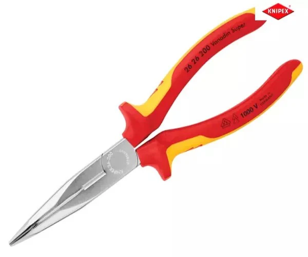 Knipex VDE Long Bent Snipe Nose Side Cutting Pliers 200mm - Image 5