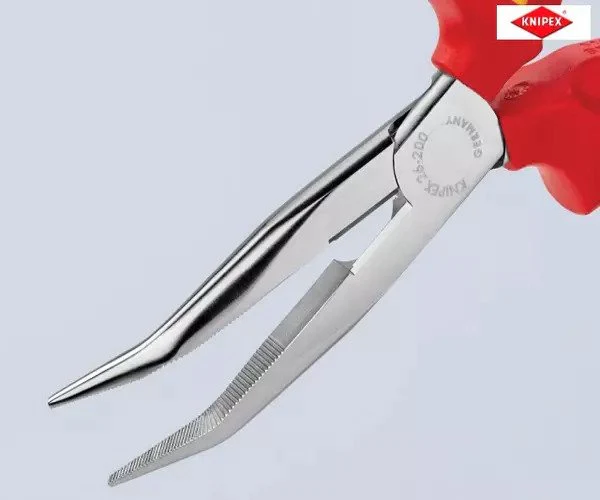 Knipex VDE Long Bent Snipe Nose Side Cutting Pliers 200mm - Image 6