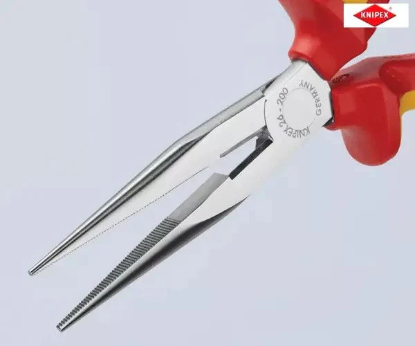 Knipex VDE Long Snipe Nose Side Cutting Pliers 200mm - Image 4