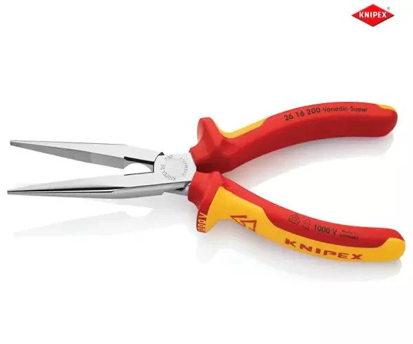 Knipex VDE Long Snipe Nose Side Cutting Pliers 200mm - Image 5