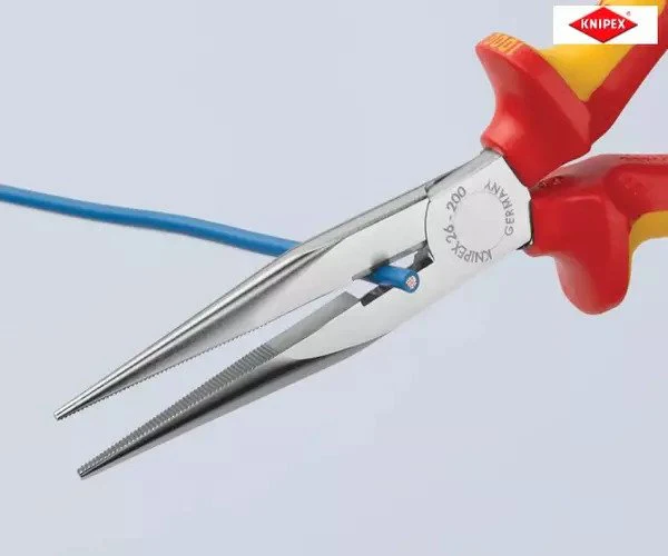 Knipex VDE Long Snipe Nose Side Cutting Pliers 200mm - Image 7