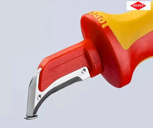 Knipex VDE Stripping Knife 180mm - Image 4