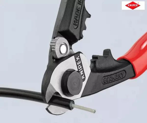 Knipex Wire Rope/Bowden Cable Cutter PVC Grip 190mm - Image 5