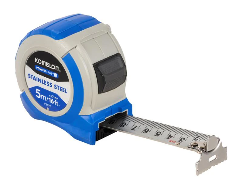 Komelon Stainless Steel PowerBlade™ Pocket Tape 5m/16ft (Width 27mm)