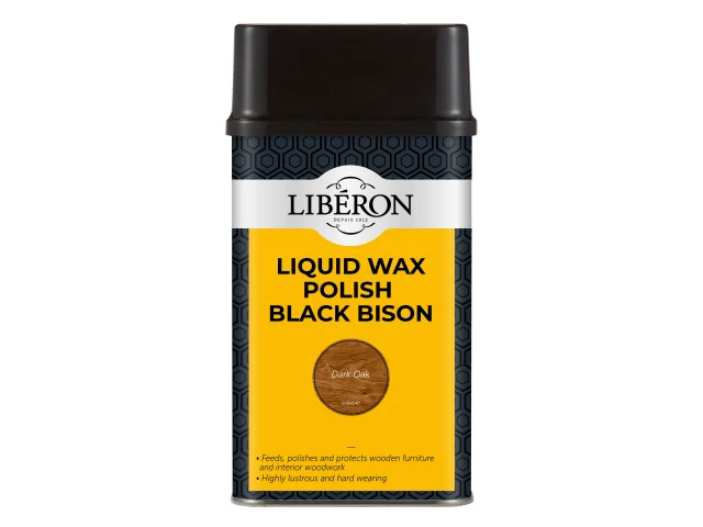 Liberon Liquid Wax Polish Black Bison Dark Oak 500ml