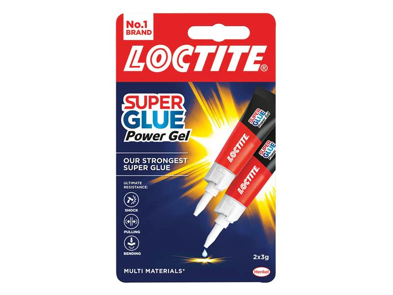 Loctite Super Glue Power Gel, Tube 2 x 3g