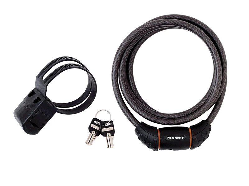 Master Lock  Black Braided Steel Keyed Cable 1.8m x 10mm
