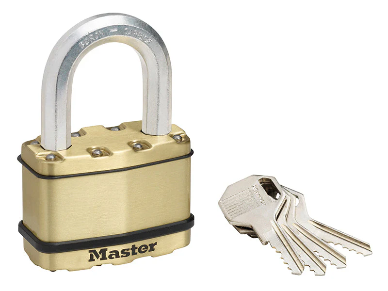 Master Lock  Excell™ Brass Finish 64mm Padlock 5-Pin - 38mm Shackle