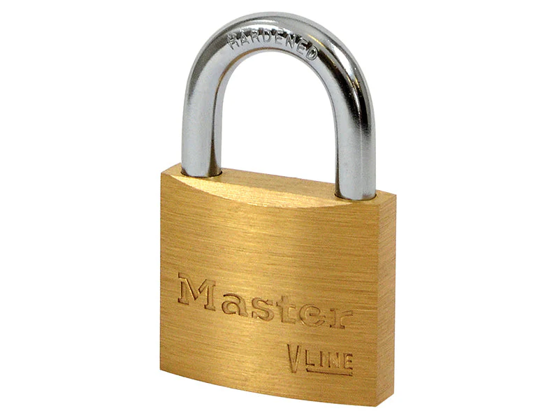 Master Lock  V Line Brass 40mm Padlock - Keyed Alike 2341