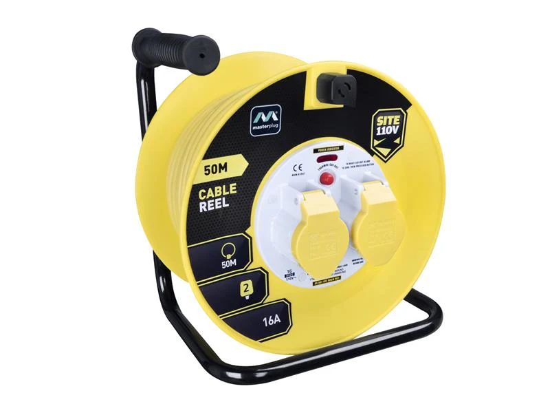 Masterplug Cable Reel 110V 16A Thermal Cut-Out 50m