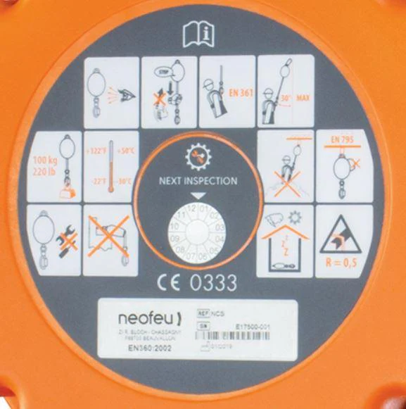 Neofeu Retractable Fall Arrester- 4mm Cable (10mL) - Image 3