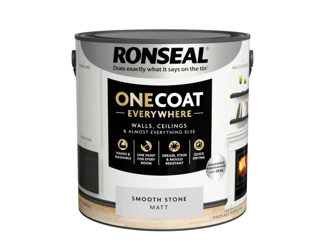 Ronseal One Coat Everywhere Interior Smooth Stone Matt 2.5 litre - Image 3