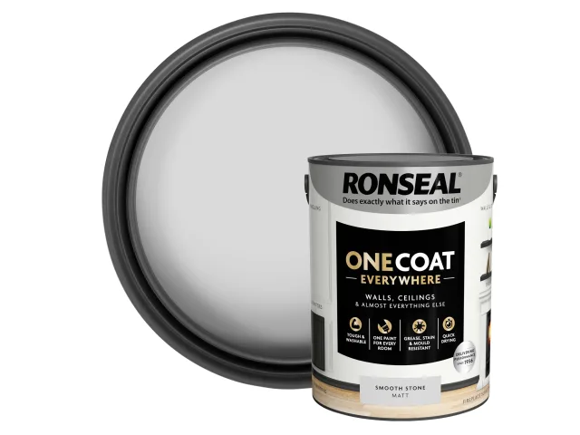 Ronseal One Coat Everywhere Interior Smooth Stone Matt 5 litre - Image 4
