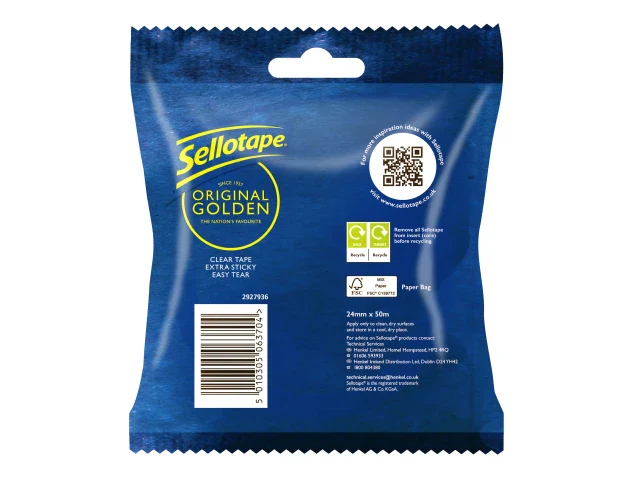 Sellotape Original Golden Sticky Tape - 1 Roll 24mm x 50m - Image 5