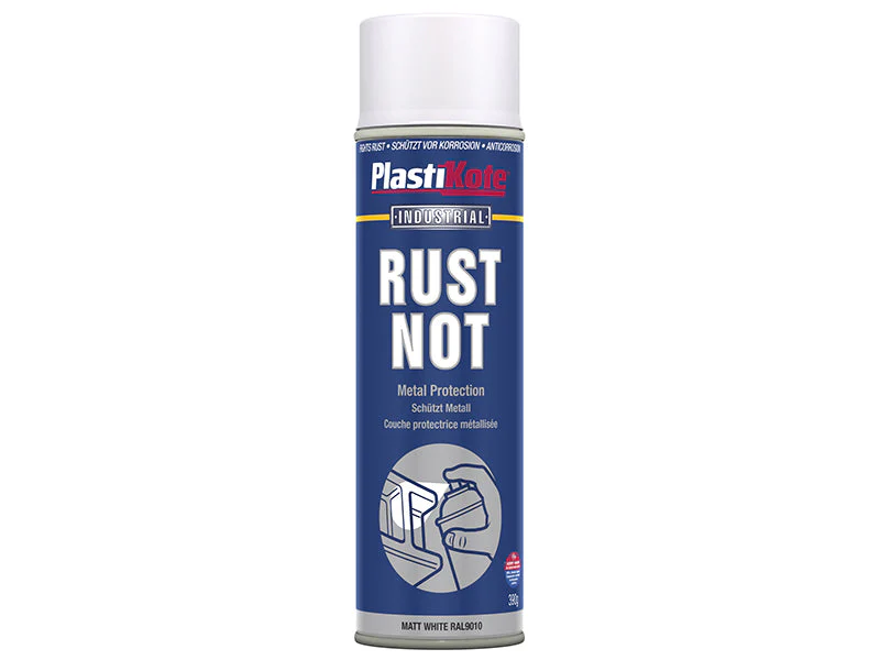 PlastiKote Rust Not Spray Matt White 500ml