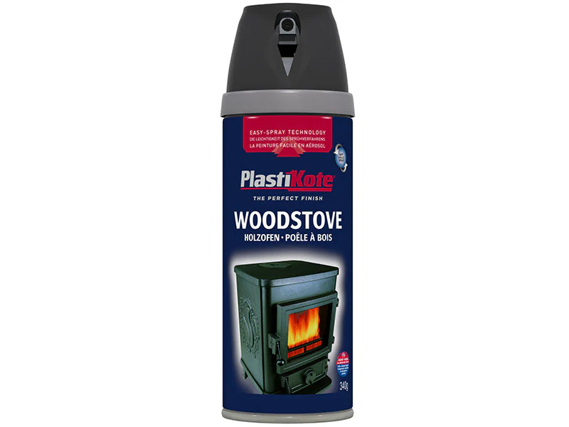 PlastiKote Twist & Spray Woodstove Paint Black 400ml