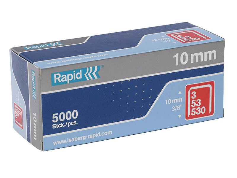 Rapid  53/10B 10mm Galvanised Staples (Box 5000)