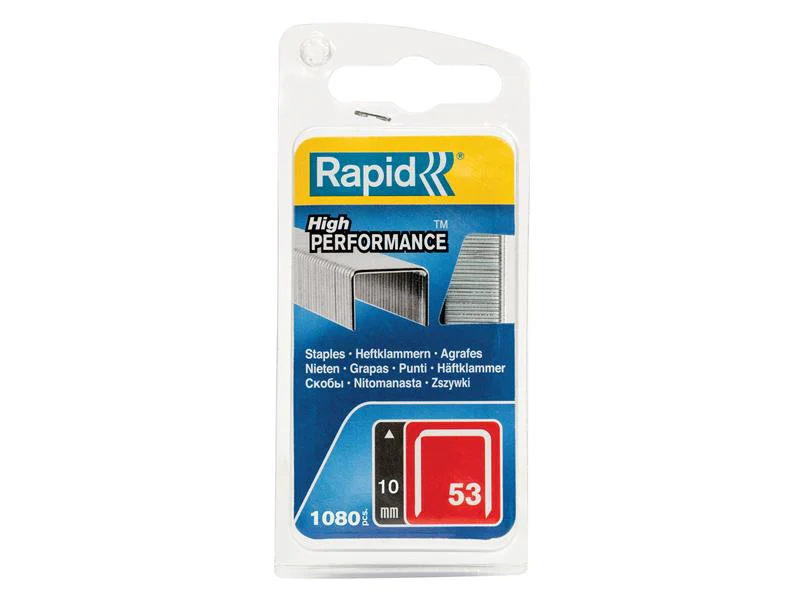 Rapid  53/10B 10mm Galvanised Staples (Pack 1080)