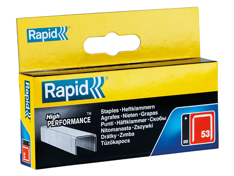 Rapid  53/12B 12mm Galvanised Staples (Box 2500)