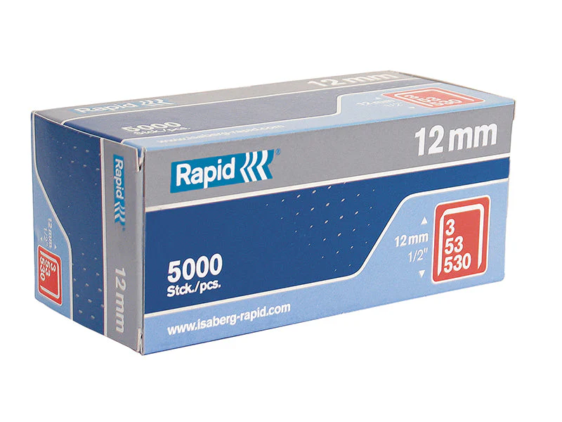 Rapid  53/12B 12mm Galvanised Staples (Box 5000)