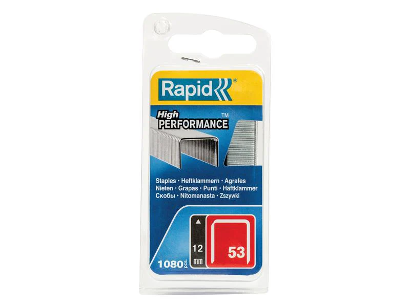 Rapid  53/12B 12mm Galvanised Staples (Pack 1080)
