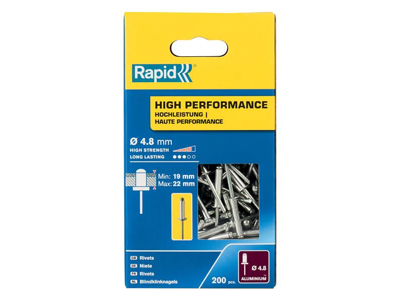 Rapid  High Performance Rivets 4.8 x 25mm (Box 200)