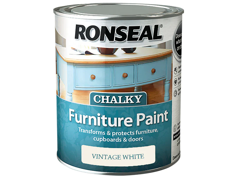 Ronseal  Chalky Furniture Paint Vintage White 750ml