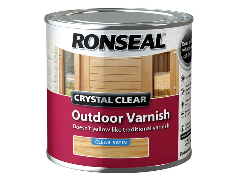 Ronseal  Crystal Clear Outdoor Varnish Satin 250ml