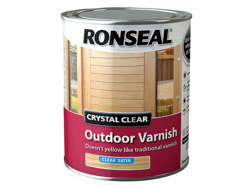 Ronseal  Crystal Clear Outdoor Varnish Satin 750ml