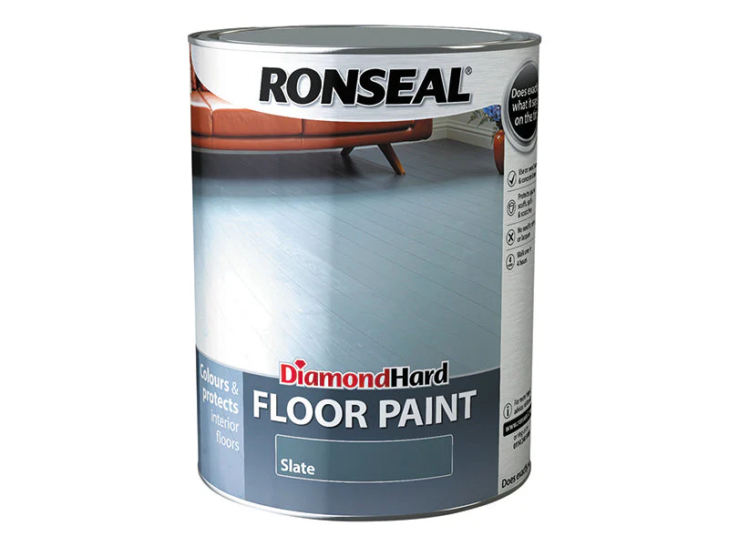 Ronseal  Diamond Hard Floor Paint Satin Slate 5 litre