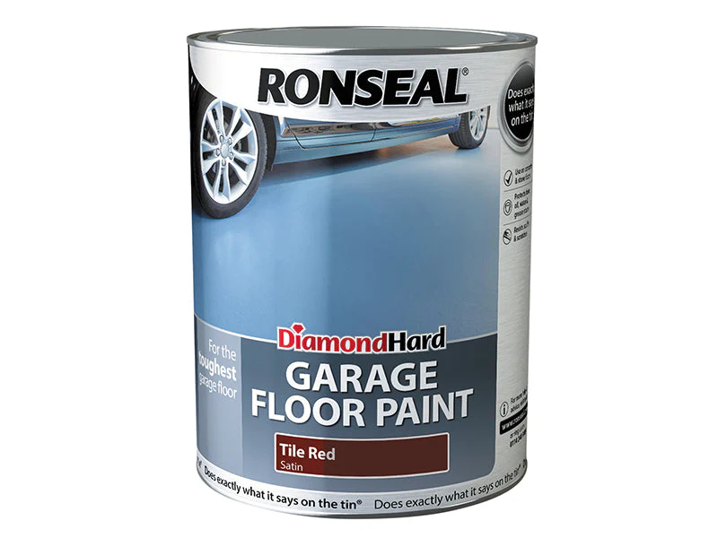 Ronseal  Diamond Hard Garage Floor Paint Tile Red 5 litre